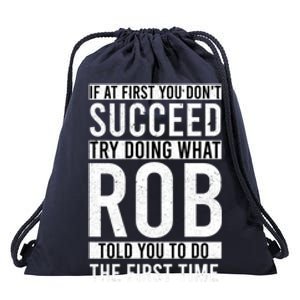 Rob Funny Gift Name Personalized Birthday Presents Funny Rob Gift Drawstring Bag