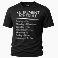 Retired Funny Gift Cool Gift Funny Retiring Retiret Schedule Gift Cooling Performance Crew T-Shirt