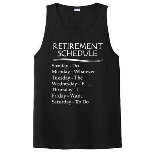 Retired Funny Gift Cool Gift Funny Retiring Retiret Schedule Gift PosiCharge Competitor Tank