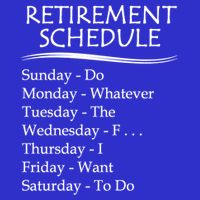 Retired Funny Gift Cool Gift Funny Retiring Retiret Schedule Gift Bag