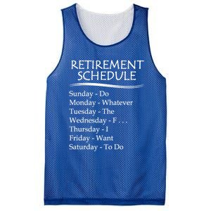 Retired Funny Gift Cool Gift Funny Retiring Retiret Schedule Gift Mesh Reversible Basketball Jersey Tank