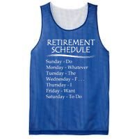 Retired Funny Gift Cool Gift Funny Retiring Retiret Schedule Gift Mesh Reversible Basketball Jersey Tank