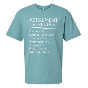 Retired Funny Gift Cool Gift Funny Retiring Retiret Schedule Gift Sueded Cloud Jersey T-Shirt