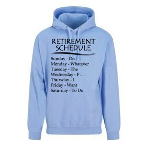 Retired Funny Gift Cool Gift Funny Retiring Retiret Schedule Gift Unisex Surf Hoodie