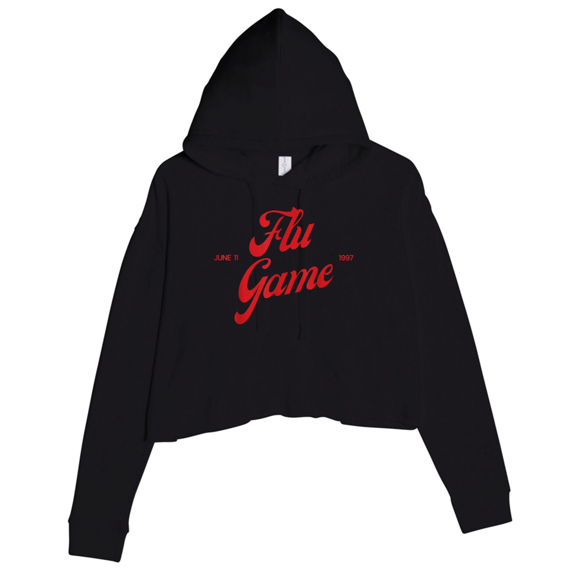 Retro Flu Game 12s Matching Crop Fleece Hoodie
