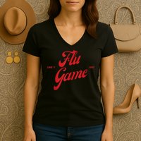Retro Flu Game 12s Matching Women's V-Neck T-Shirt