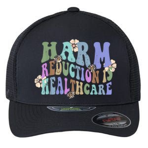 Retro Flower Harm Reduction Healthcare Overdose Awareness Flexfit Unipanel Trucker Cap