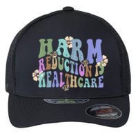 Retro Flower Harm Reduction Healthcare Overdose Awareness Flexfit Unipanel Trucker Cap