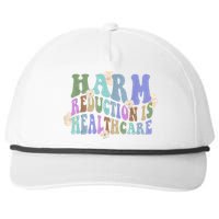 Retro Flower Harm Reduction Healthcare Overdose Awareness Snapback Five-Panel Rope Hat