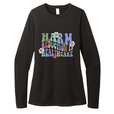 Retro Flower Harm Reduction Healthcare Overdose Awareness Womens CVC Long Sleeve Shirt