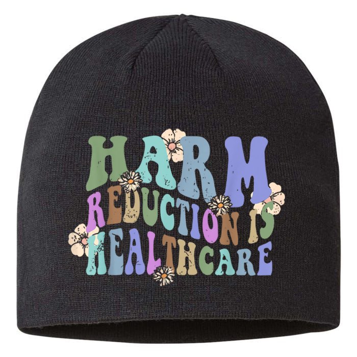 Retro Flower Harm Reduction Healthcare Overdose Awareness Sustainable Beanie