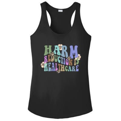 Retro Flower Harm Reduction Healthcare Overdose Awareness Ladies PosiCharge Competitor Racerback Tank