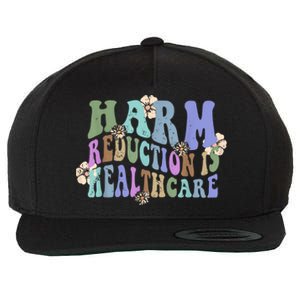 Retro Flower Harm Reduction Healthcare Overdose Awareness Wool Snapback Cap