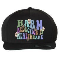 Retro Flower Harm Reduction Healthcare Overdose Awareness Wool Snapback Cap