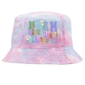 Retro Flower Harm Reduction Healthcare Overdose Awareness Tie-Dyed Bucket Hat