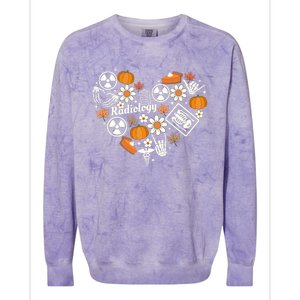 Radiology Fall Heart Xray Tech Autumn Pumpkin Thanksgiving Funny Gift Colorblast Crewneck Sweatshirt