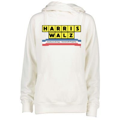 Ron Filipkowski Harris Walz Smothered With Hope Covered With Prosperity Womens Funnel Neck Pullover Hood