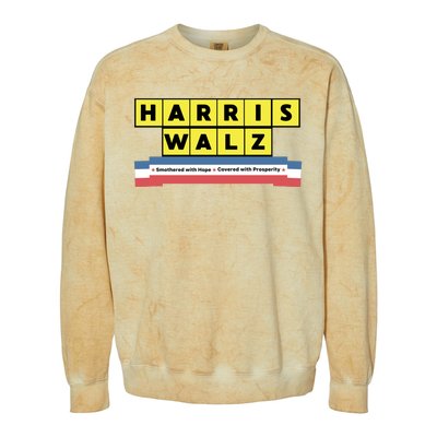 Ron Filipkowski Harris Walz Smothered With Hope Covered With Prosperity Colorblast Crewneck Sweatshirt