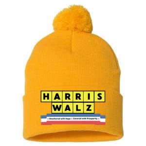 Ron Filipkowski Harris Walz Smothered With Hope Covered With Prosperity Pom Pom 12in Knit Beanie