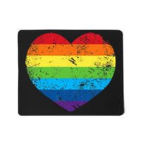 Rainbow Flag Heart Love Gay Rights Lesbian LGBT Pride Month Mousepad