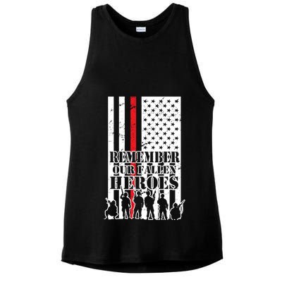 Remember Our Fallen Heroes Ladies PosiCharge Tri-Blend Wicking Tank