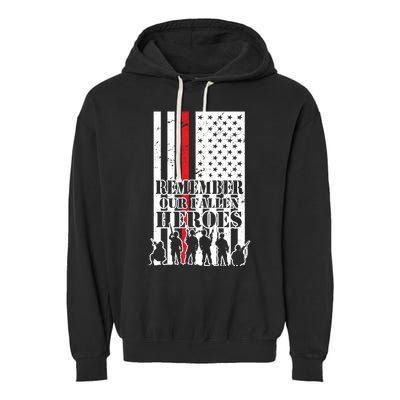 Remember Our Fallen Heroes Garment-Dyed Fleece Hoodie