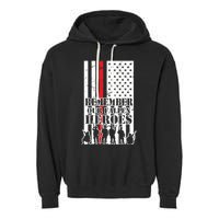 Remember Our Fallen Heroes Garment-Dyed Fleece Hoodie