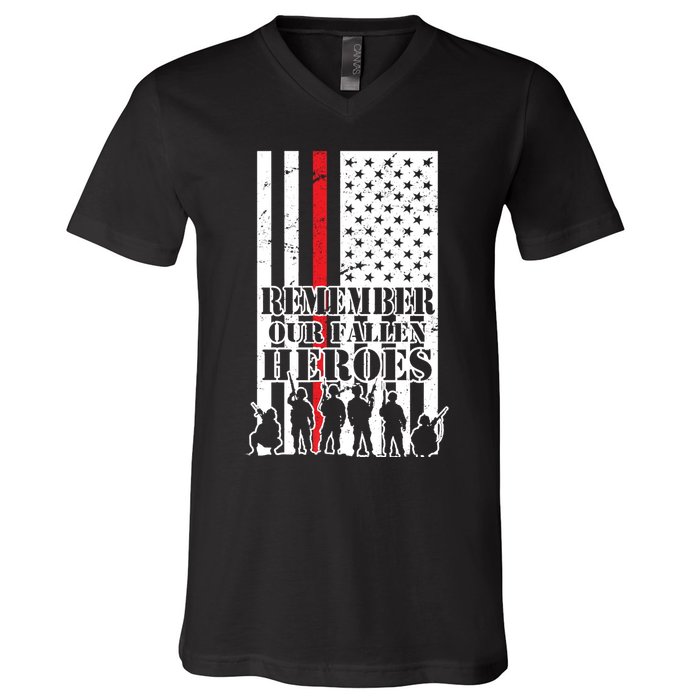Remember Our Fallen Heroes V-Neck T-Shirt