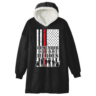 Remember Our Fallen Heroes Hooded Wearable Blanket