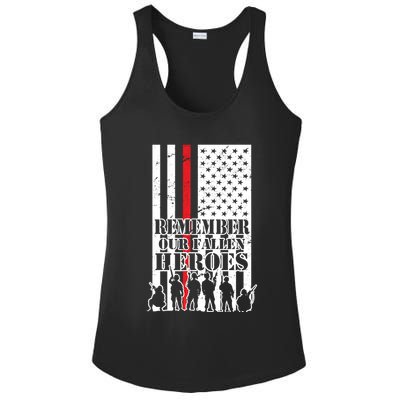 Remember Our Fallen Heroes Ladies PosiCharge Competitor Racerback Tank
