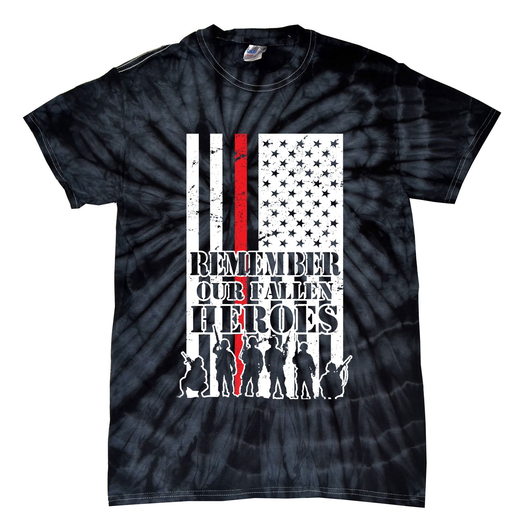 Remember Our Fallen Heroes Tie-Dye T-Shirt