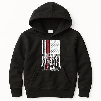 Remember Our Fallen Heroes Kids Hoodie