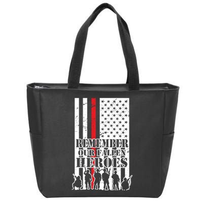 Remember Our Fallen Heroes Zip Tote Bag