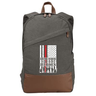 Remember Our Fallen Heroes Cotton Canvas Backpack