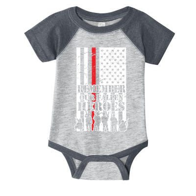 Remember Our Fallen Heroes Infant Baby Jersey Bodysuit