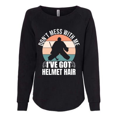 Retro Field Hockey Goalie Gift Goal Keeper Helmet Quote Gift Womens California Wash Sweatshirt