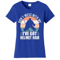 Retro Field Hockey Goalie Gift Goal Keeper Helmet Quote Gift Women's T-Shirt