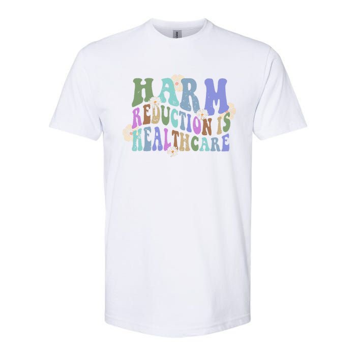 Retro Flower Harm Reduction Healthcare Overdose Awareness Softstyle CVC T-Shirt