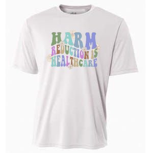 Retro Flower Harm Reduction Healthcare Overdose Awareness Cooling Performance Crew T-Shirt