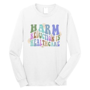 Retro Flower Harm Reduction Healthcare Overdose Awareness Long Sleeve Shirt