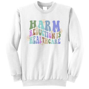 Retro Flower Harm Reduction Healthcare Overdose Awareness Sweatshirt