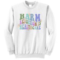 Retro Flower Harm Reduction Healthcare Overdose Awareness Sweatshirt