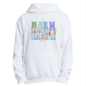 Retro Flower Harm Reduction Healthcare Overdose Awareness Urban Pullover Hoodie