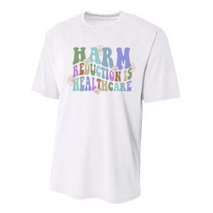 Retro Flower Harm Reduction Healthcare Overdose Awareness Performance Sprint T-Shirt