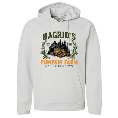 Retro Fall HagridS Pumpkin Farm Patch Autumn Pumpkin Garden Performance Fleece Hoodie