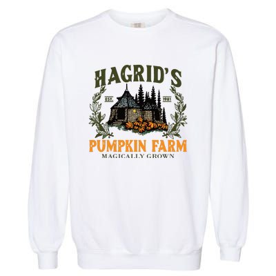 Retro Fall HagridS Pumpkin Farm Patch Autumn Pumpkin Garden Garment-Dyed Sweatshirt