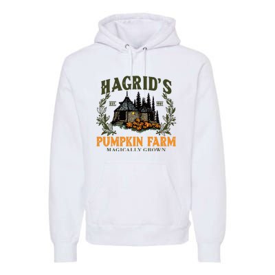 Retro Fall HagridS Pumpkin Farm Patch Autumn Pumpkin Garden Premium Hoodie