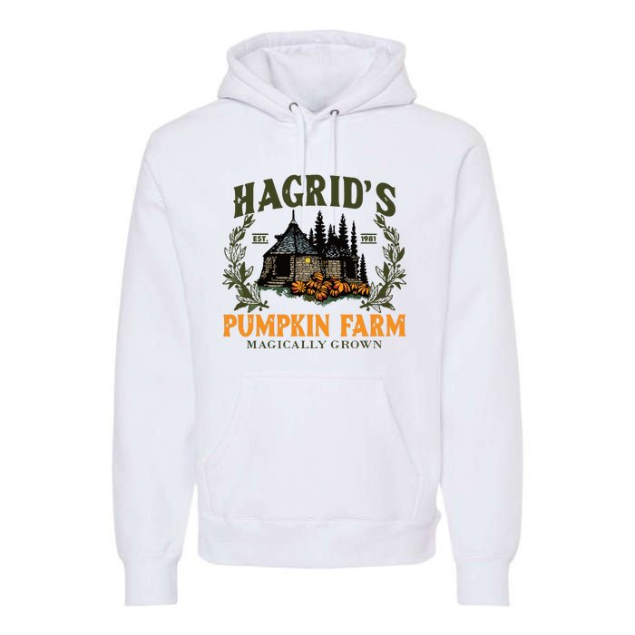 Retro Fall HagridS Pumpkin Farm Patch Autumn Pumpkin Garden Premium Hoodie