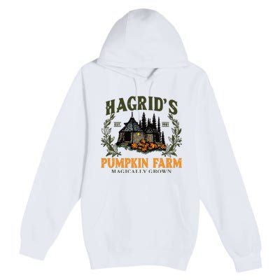 Retro Fall HagridS Pumpkin Farm Patch Autumn Pumpkin Garden Premium Pullover Hoodie