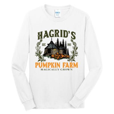 Retro Fall HagridS Pumpkin Farm Patch Autumn Pumpkin Garden Tall Long Sleeve T-Shirt